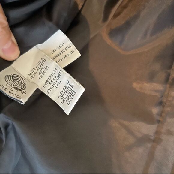 Vintage Christian Dior Tweed Pattern jacket blazer lightweight wool sz 8 - Picture 6 of 7